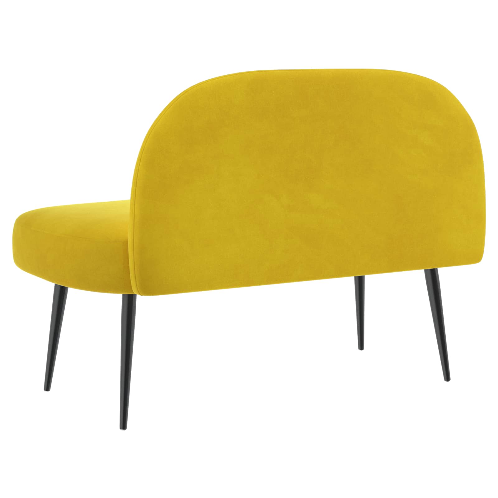 Panchina imbottita con schienale Giallo 110 x 60 x 76 cm