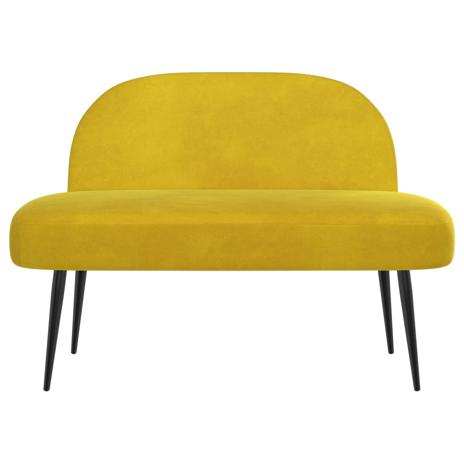 Panchina imbottita con schienale Giallo 110 x 60 x 76 cm