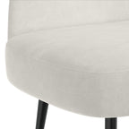 Panchina imbottita con schienale Crema 110 x 60 x 76 cm Velluto