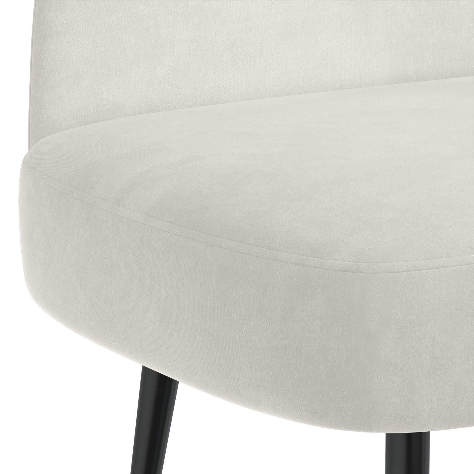 Panchina imbottita con schienale Crema 110 x 60 x 76 cm Velluto
