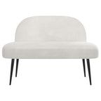 Panchina imbottita con schienale Crema 110 x 60 x 76 cm Velluto