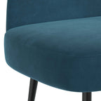 Panchina imbottita con schienale Blu 110 x 60 x 76 cm Velluto