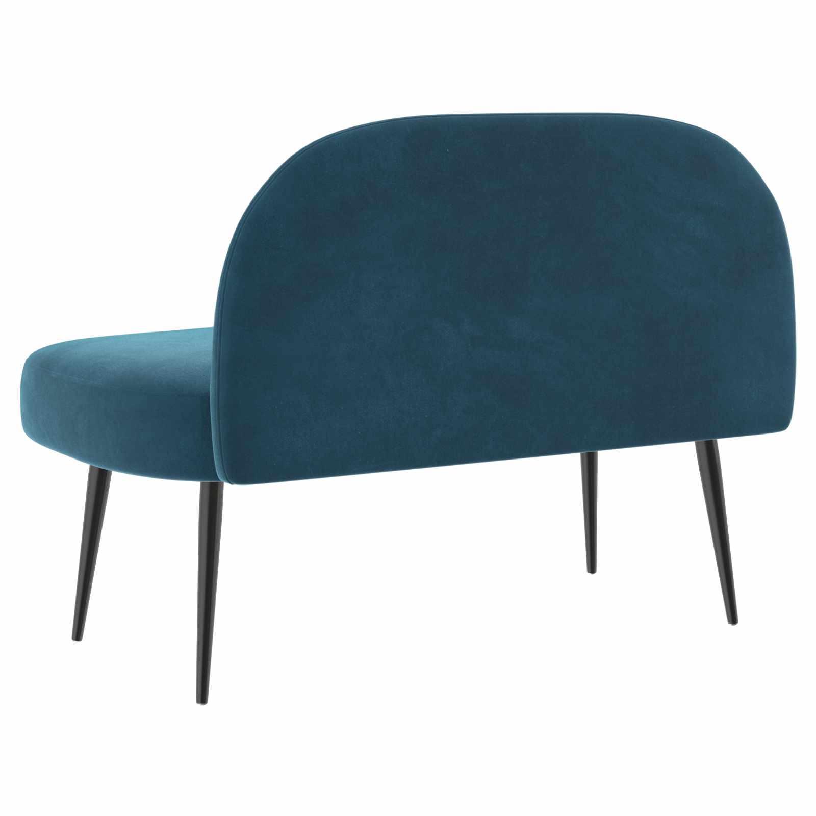Panchina imbottita con schienale Blu 110 x 60 x 76 cm Velluto