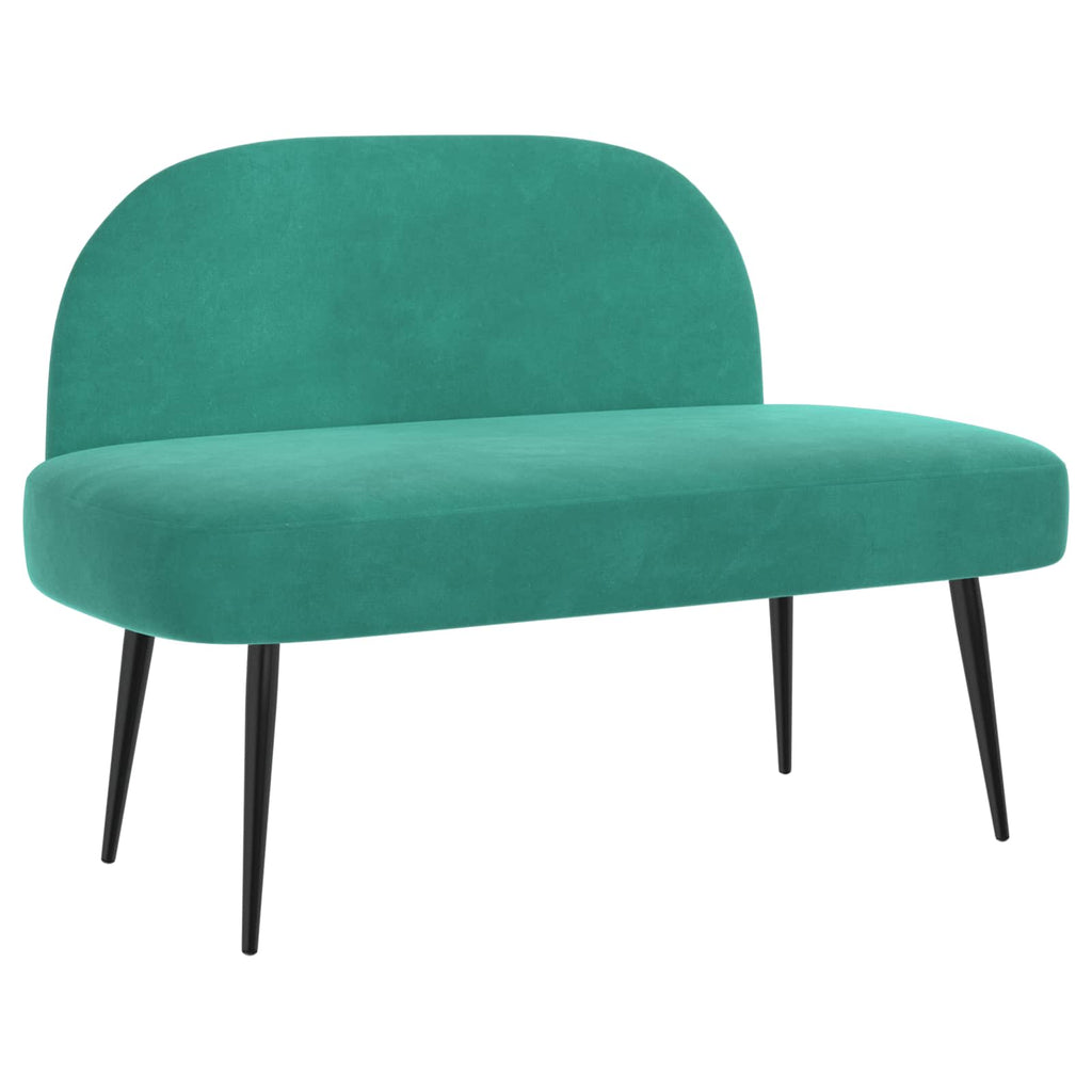 Panchina imbottita con schienale Turchese 110 x 60 x 76 cm