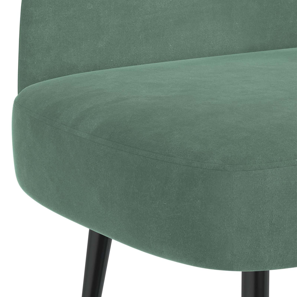 Panchina imbottita con schienale verde mare 110 x 60 x 76 cm