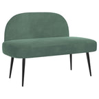 Panchina imbottita con schienale verde mare 110 x 60 x 76 cm