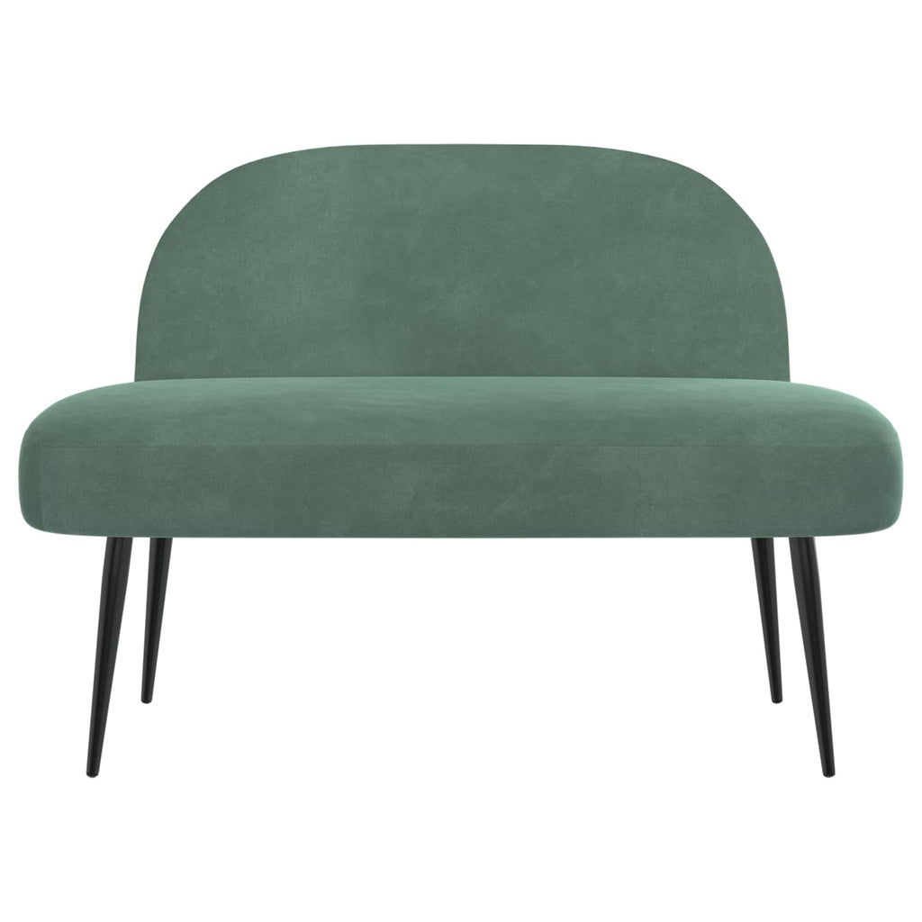 Panchina imbottita con schienale verde mare 110 x 60 x 76 cm