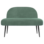 Panchina imbottita con schienale verde mare 110 x 60 x 76 cm