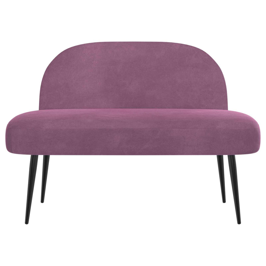 Panchina imbottita con schienale Viola 110 x 60 x 76 cm Velluto
