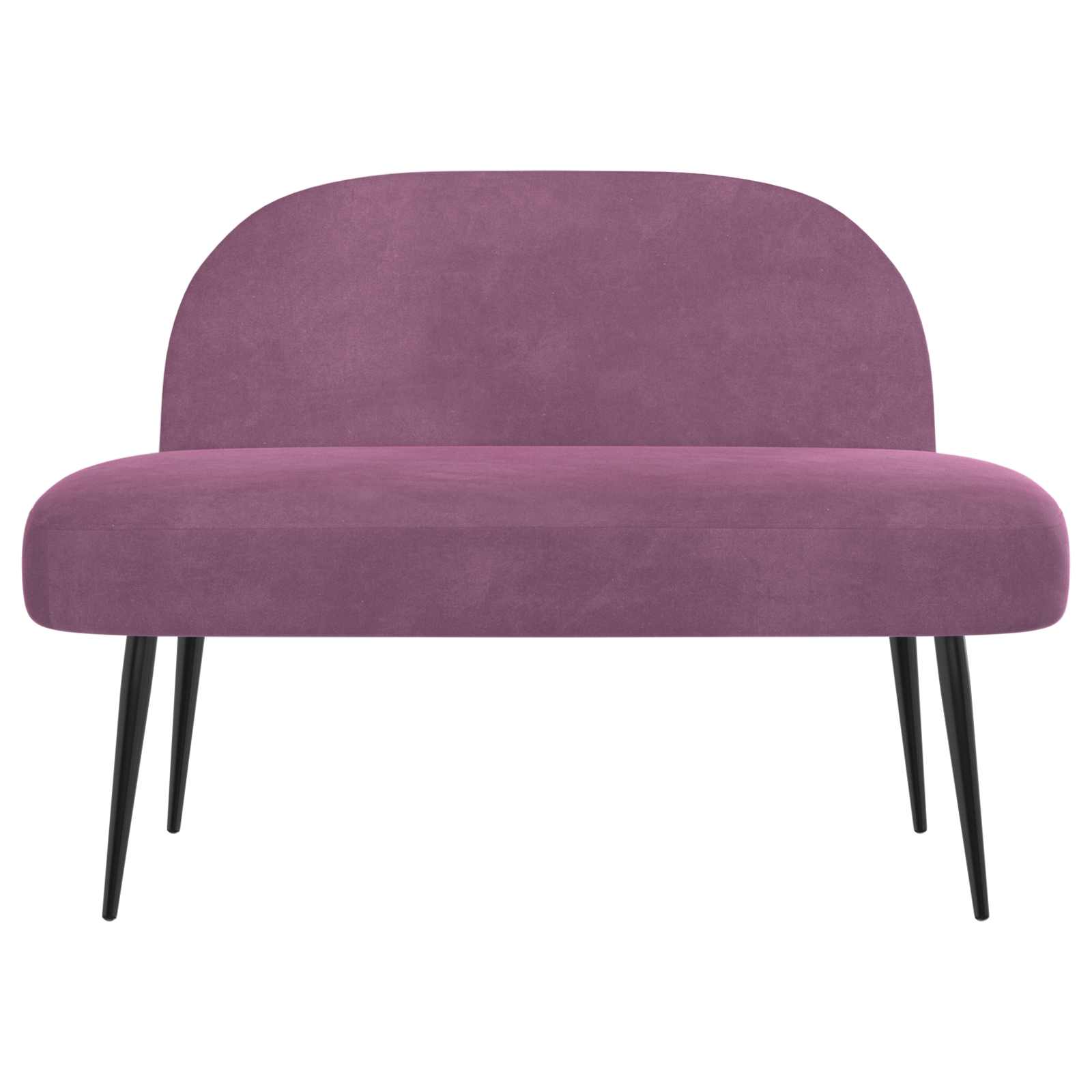 Panchina imbottita con schienale Viola 110 x 60 x 76 cm Velluto