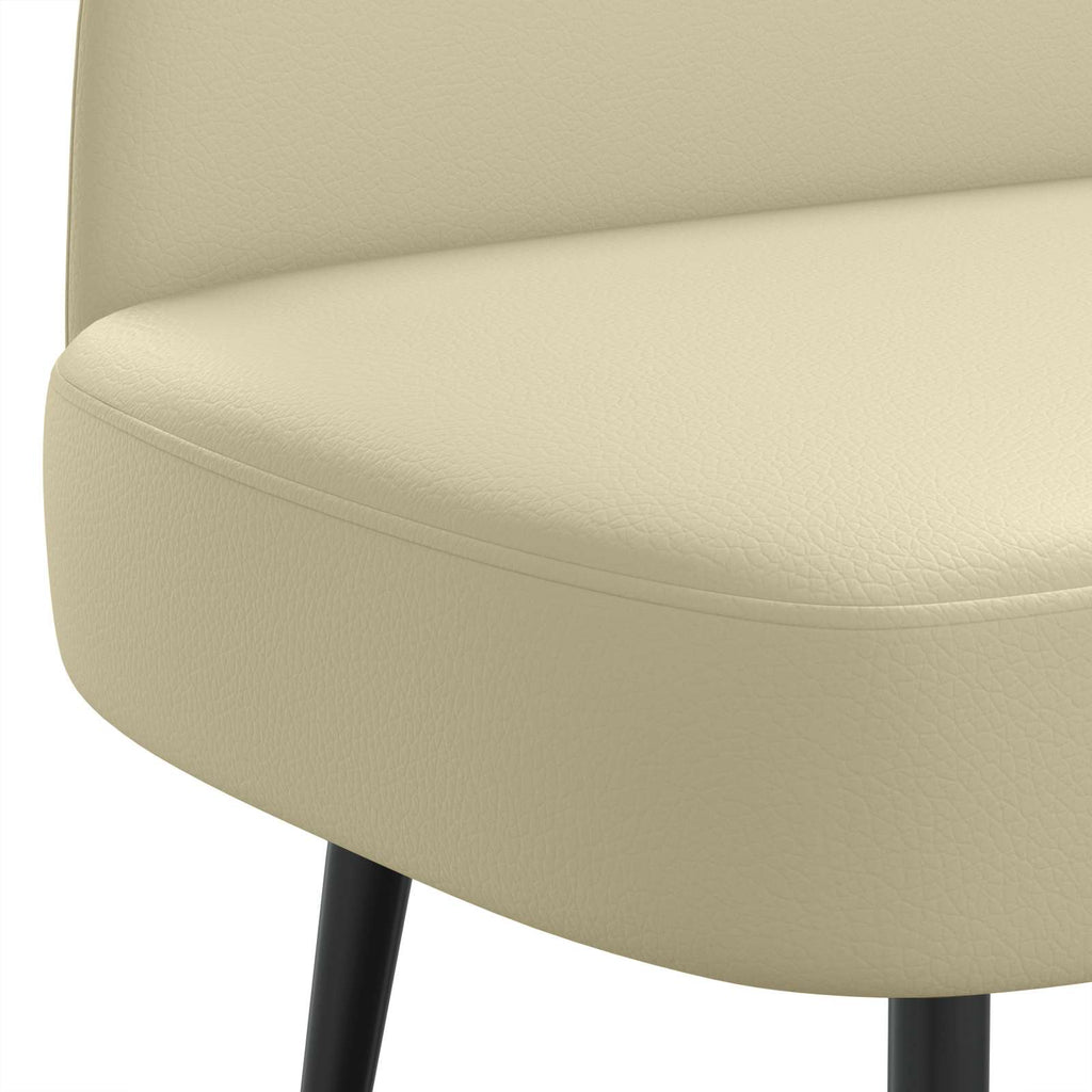 Panchina imbottita con schienale Crema 110 x 60 x 76 cm
