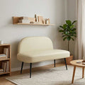 Panchina imbottita con schienale Crema 110 x 60 x 76 cm