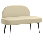 Panchina imbottita con schienale Crema 110 x 60 x 76 cm