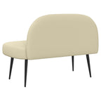 Panchina imbottita con schienale Crema 110 x 60 x 76 cm