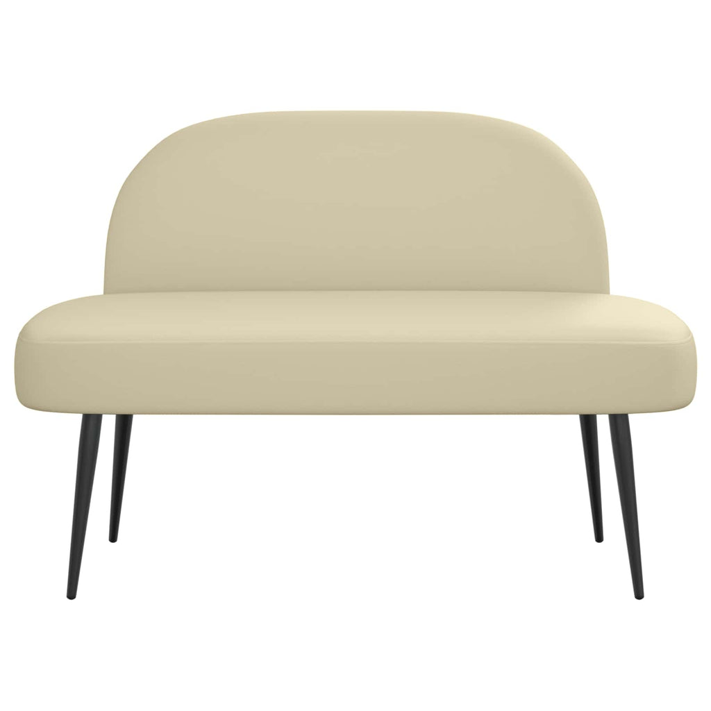 Panchina imbottita con schienale Crema 110 x 60 x 76 cm