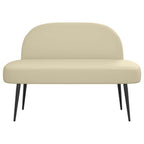 Panchina imbottita con schienale Crema 110 x 60 x 76 cm