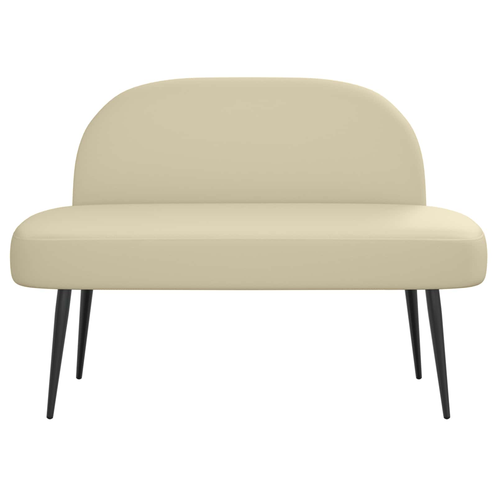 Panchina imbottita con schienale Crema 110 x 60 x 76 cm