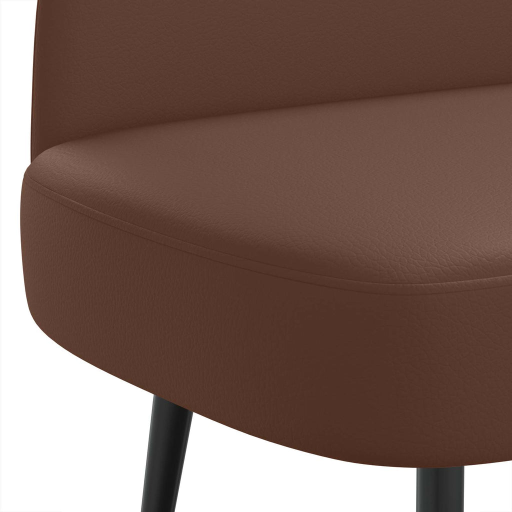 Panchina imbottita con schienale Marrone 110 x 60 x 76 cm