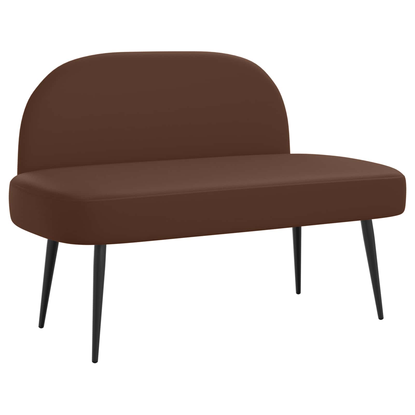 Panchina imbottita con schienale Marrone 110 x 60 x 76 cm