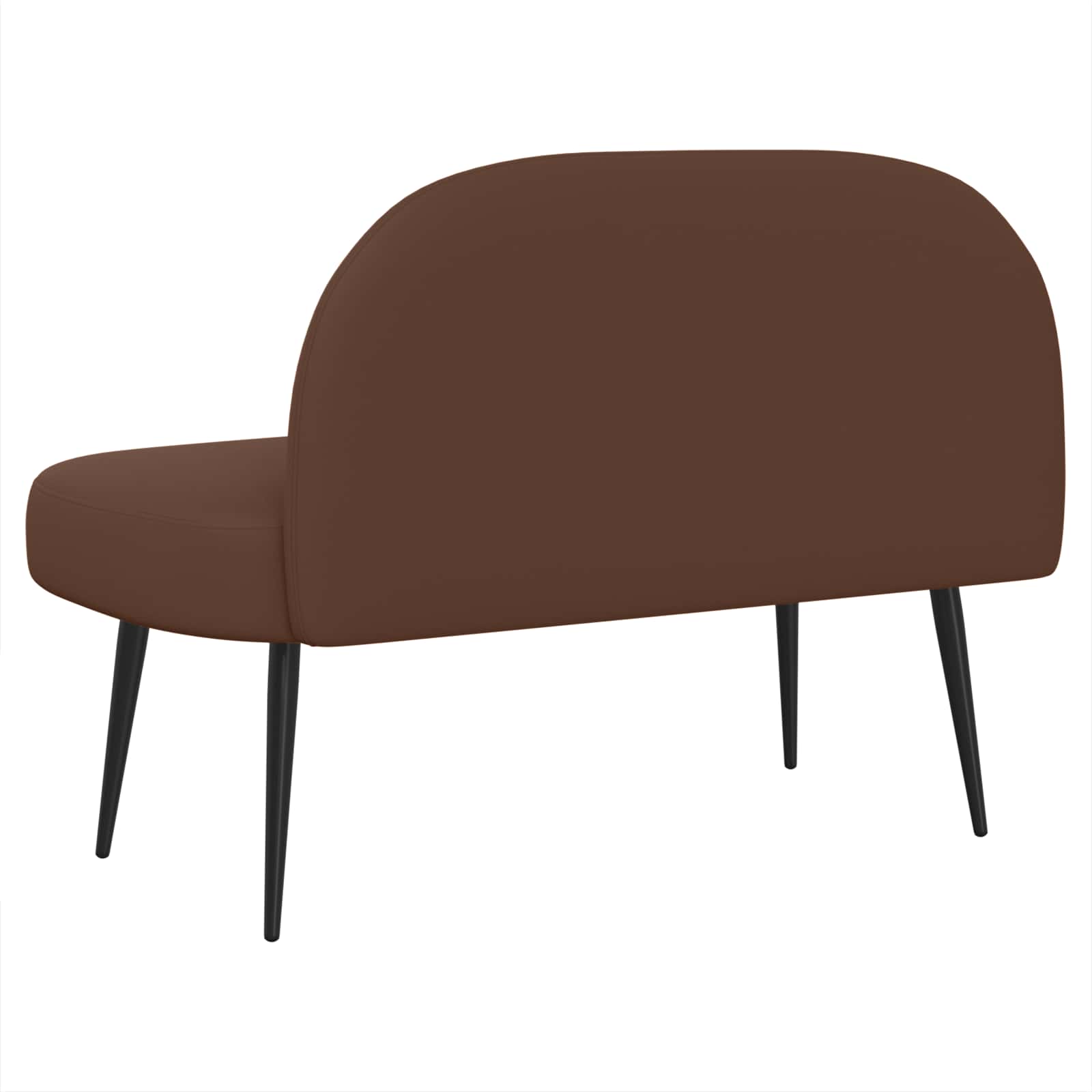 Panchina imbottita con schienale Marrone 110 x 60 x 76 cm