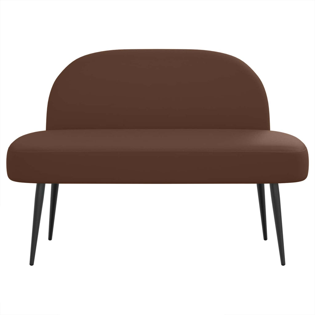 Panchina imbottita con schienale Marrone 110 x 60 x 76 cm