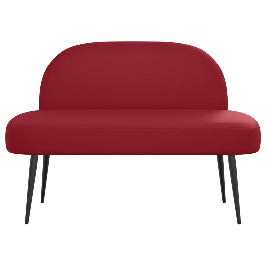 Panchina imbottita con schienale Rosso vino 110 x 60 x 76 cm