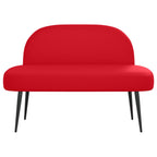 Panchina imbottita con schienale Rosso 110 x 60 x 76 cm