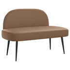Panchina imbottita con schienale Cappuccino 110 x 60 x 76 cm