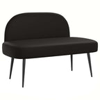 Panchina imbottita con schienale Nero 110 x 60 x 76 cm