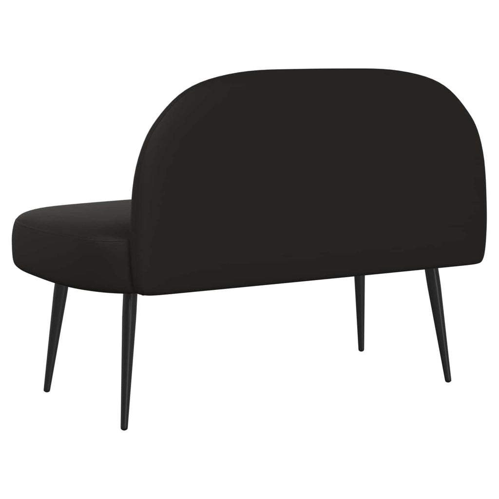 Panchina imbottita con schienale Nero 110 x 60 x 76 cm