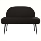 Panchina imbottita con schienale Nero 110 x 60 x 76 cm
