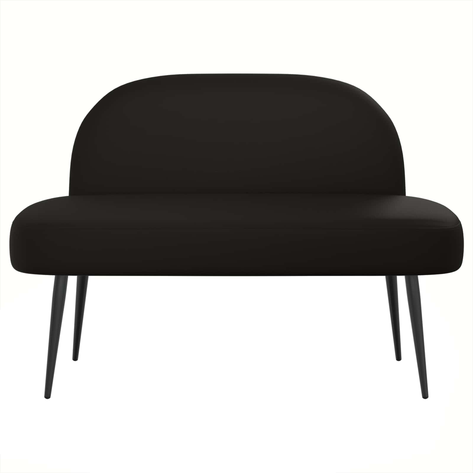 Panchina imbottita con schienale Nero 110 x 60 x 76 cm