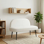 Panchina imbottita con schienale Bianco 110 x 60 x 76 cm