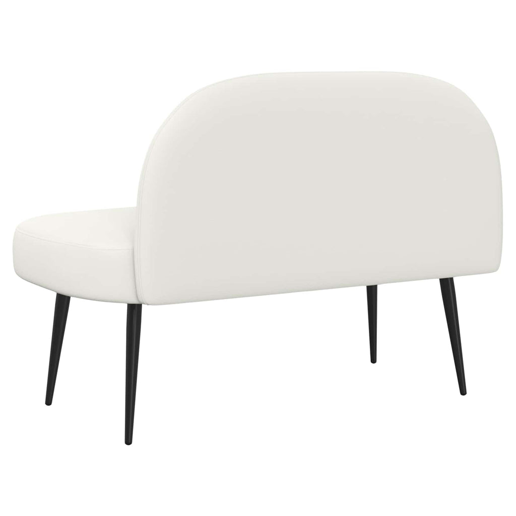 Panchina imbottita con schienale Bianco 110 x 60 x 76 cm