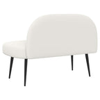 Panchina imbottita con schienale Bianco 110 x 60 x 76 cm