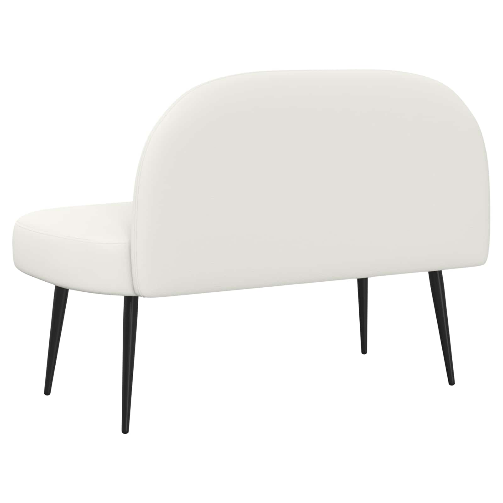 Panchina imbottita con schienale Bianco 110 x 60 x 76 cm
