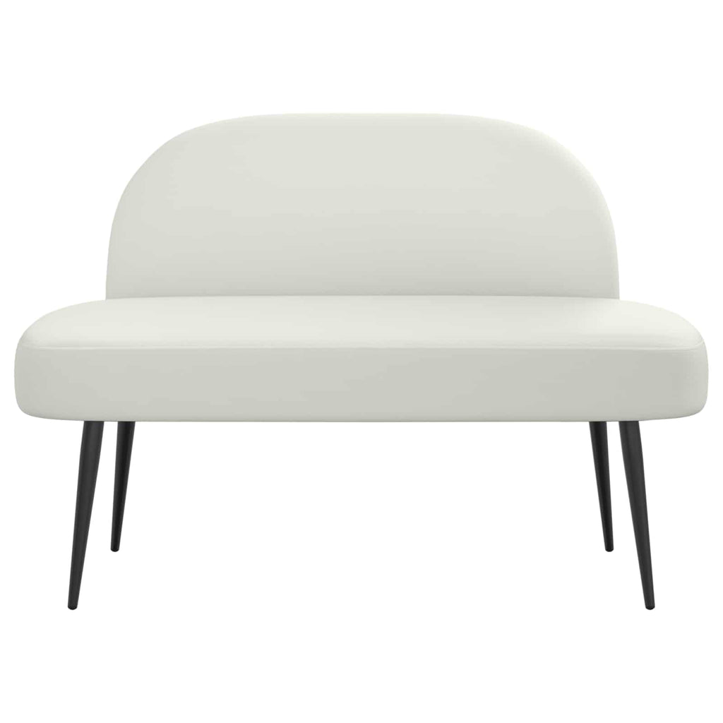 Panchina imbottita con schienale Bianco 110 x 60 x 76 cm