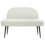 Panchina imbottita con schienale Bianco 110 x 60 x 76 cm