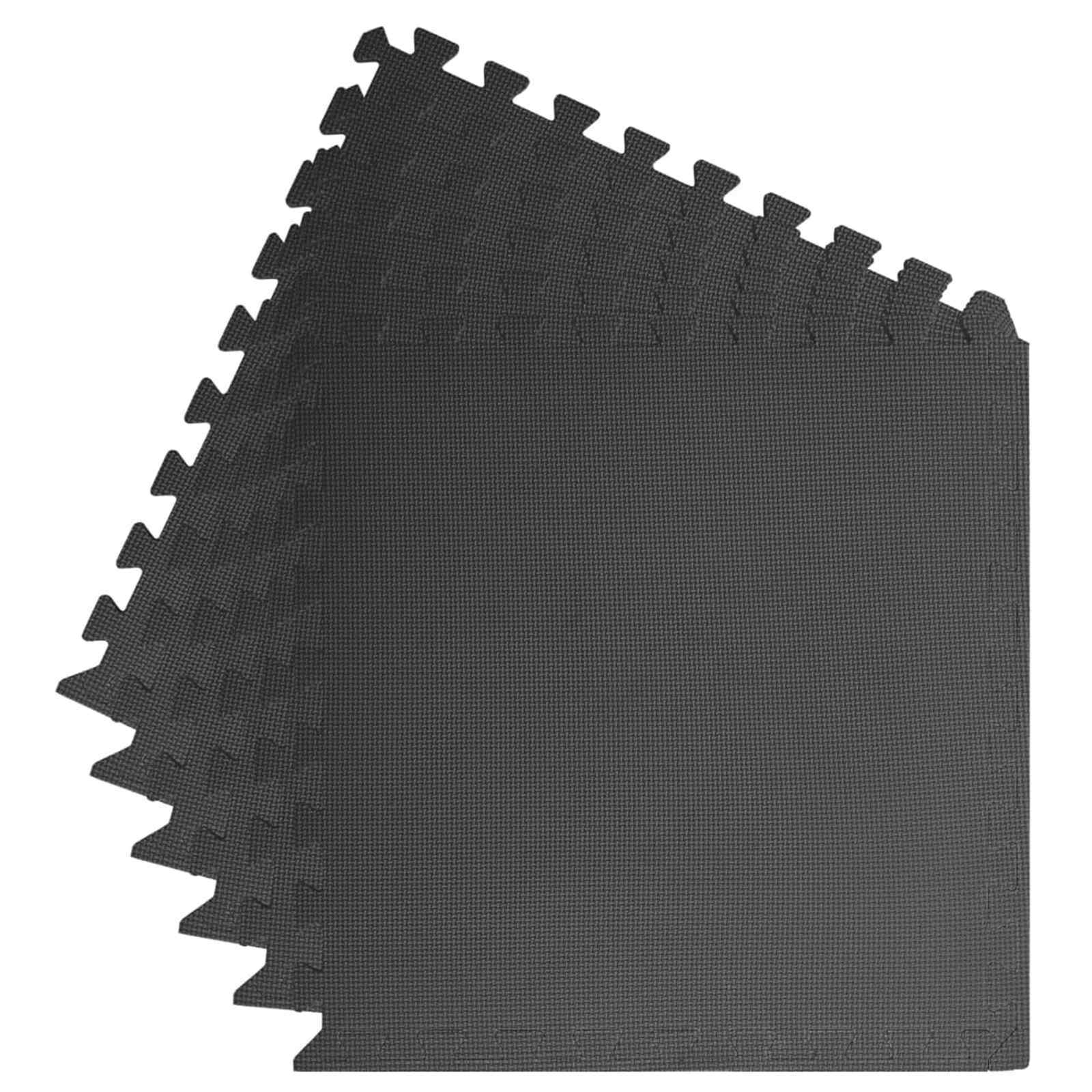 Tappetino per piscina 6 pcs Nero 2,16 ㎡ Schiuma EVA