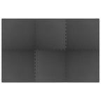 Tappetino per piscina 6 pcs Nero 2,16 ㎡ Schiuma EVA