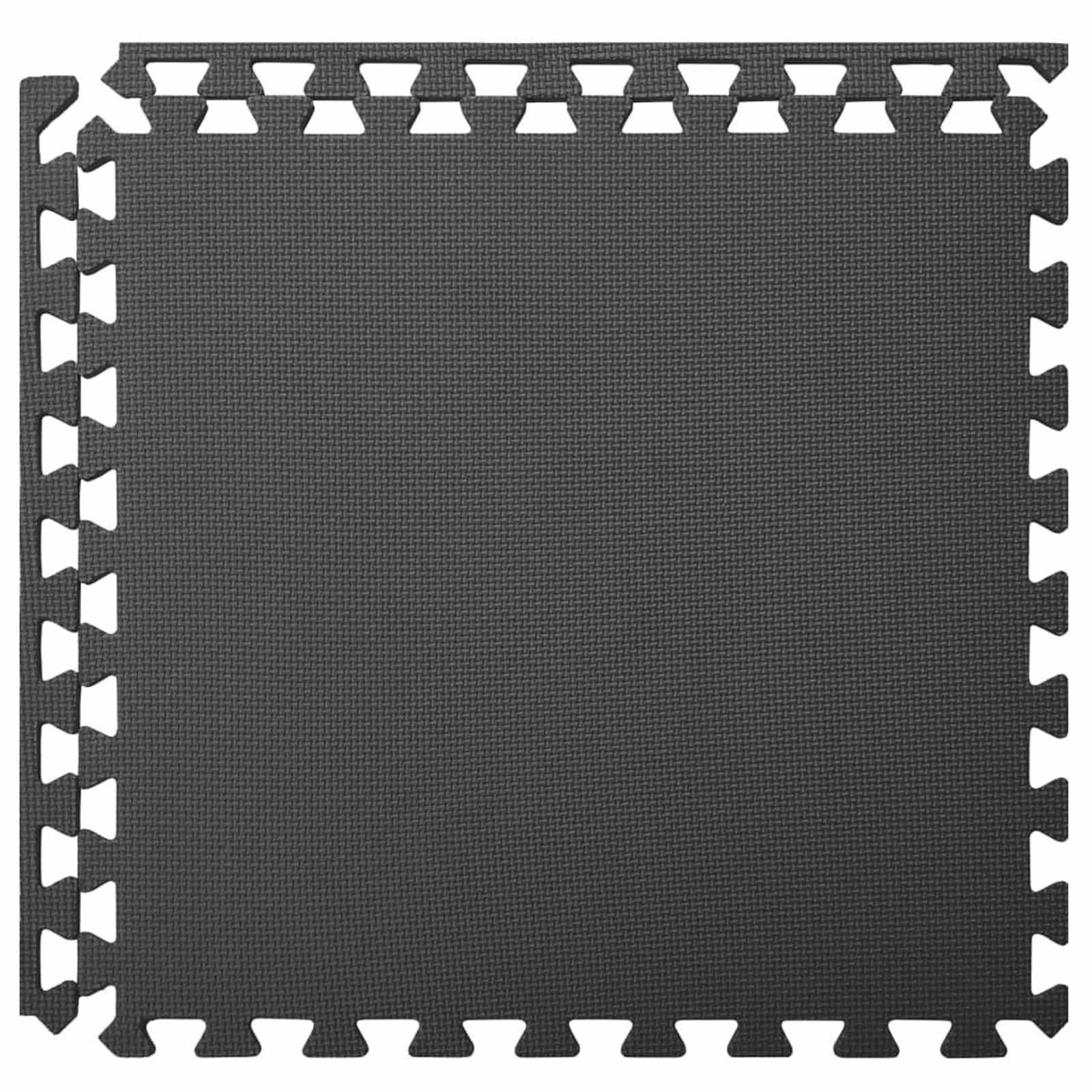 Tappetino per piscina 6 pcs Nero 2,16 ㎡ Schiuma EVA