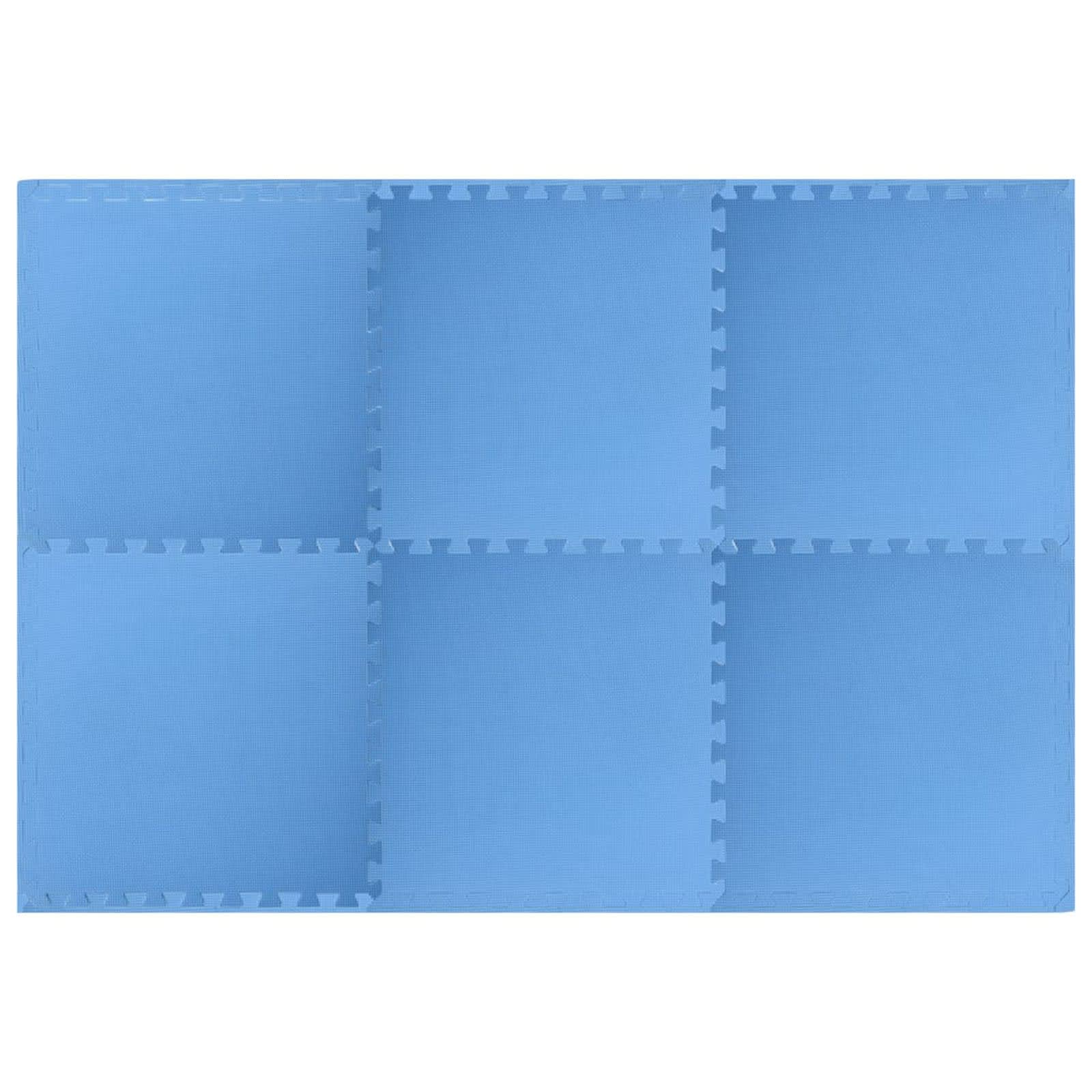 Tappetino per piscina 6 pcs Blu 2,16 ㎡ Schiuma EVA