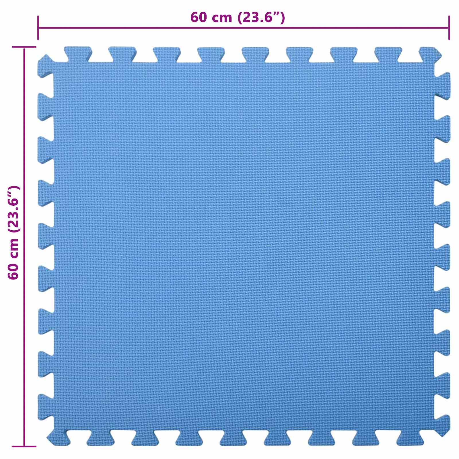 Tappetino per piscina 6 pcs Blu 2,16 ㎡ Schiuma EVA