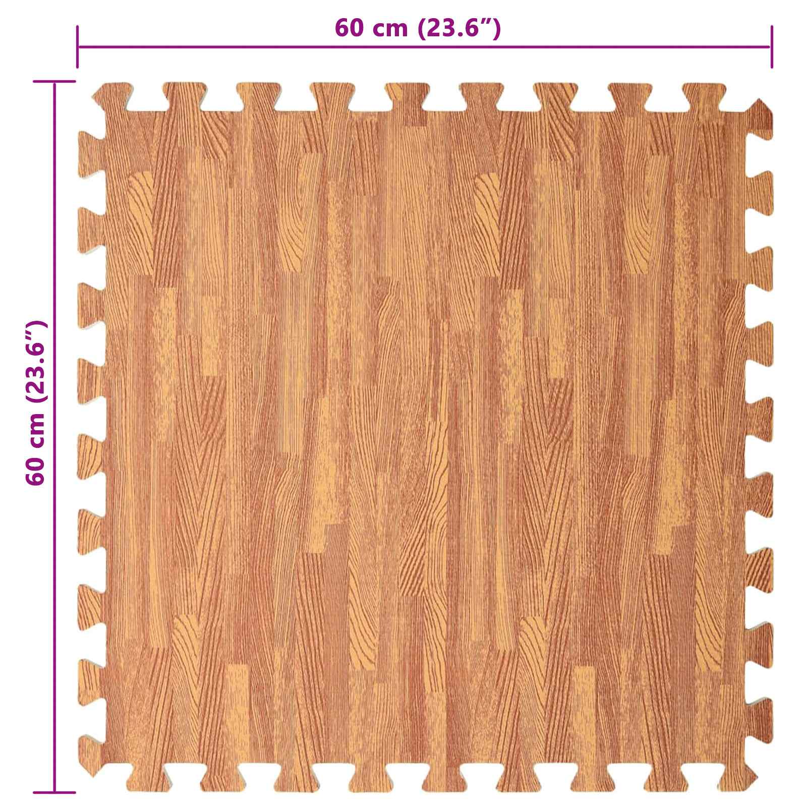 Tappetino per piscina 6 pcs legno 4,32 ㎡ Schiuma EVA