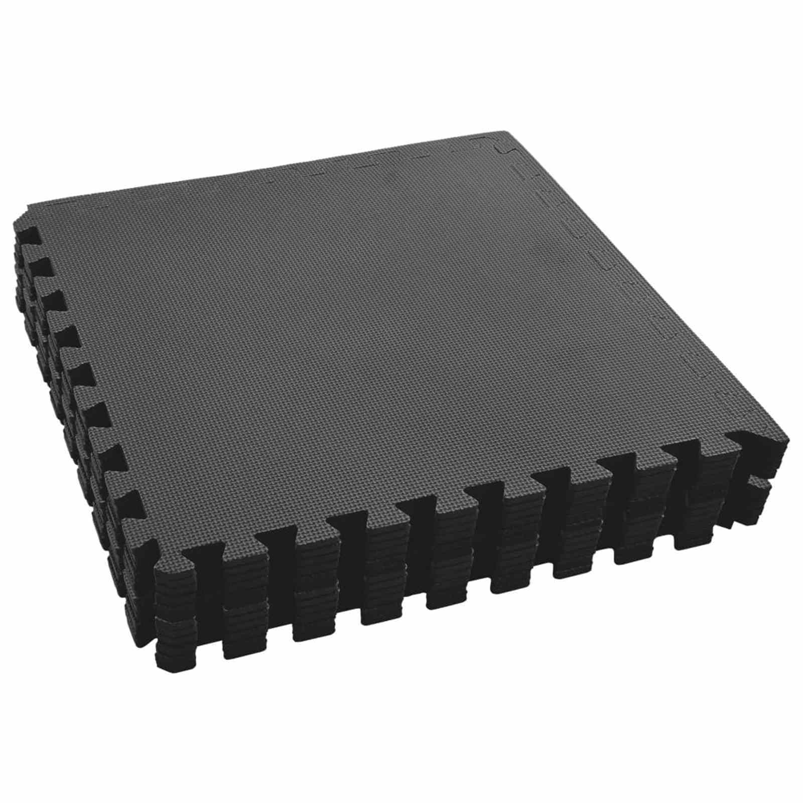 Tappetino per piscina 12 pcs Nero 4,32 ㎡ Schiuma EVA