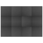 Tappetino per piscina 12 pcs Nero 4,32 ㎡ Schiuma EVA