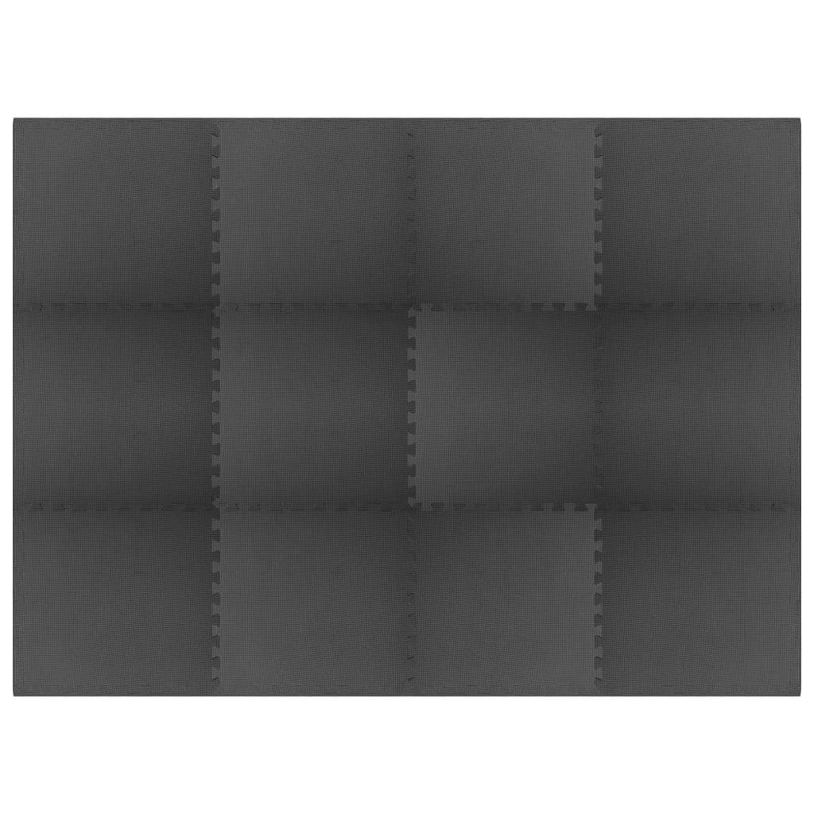 Tappetino per piscina 12 pcs Nero 4,32 ㎡ Schiuma EVA