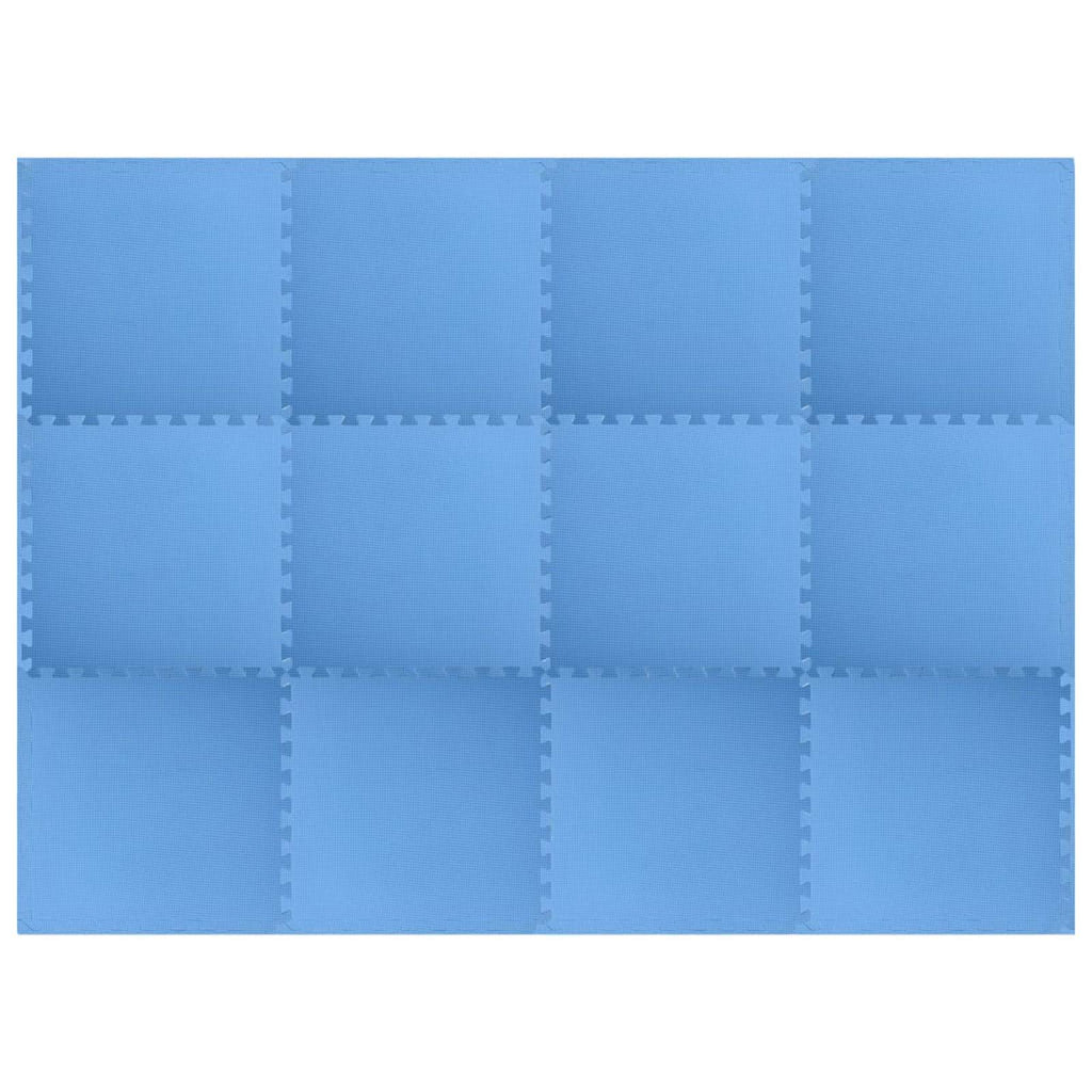 Tappetino per piscina 12 pcs Blu 4,32 ㎡ Schiuma EVA