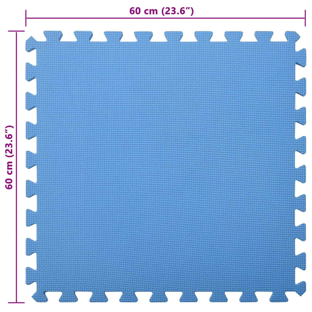 Tappetino per piscina 12 pcs Blu 4,32 ㎡ Schiuma EVA