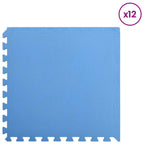 Tappetino per piscina 12 pcs Blu 4,32 ㎡ Schiuma EVA